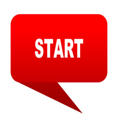 Aufkleber - start bubble red icon