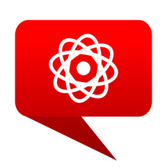 Aufkleber - atom bubble red icon