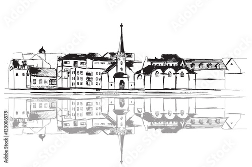 panorama-miasta-reykjavik-rysunek-recznie-rysowany-na-bialym-tle