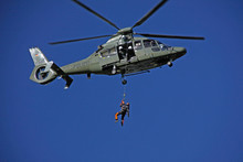 Search And Rescue Training With A Helicopter