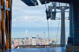 Fototapeta Londyn - Flew on a scenic cable car seen Batumi aerial view.