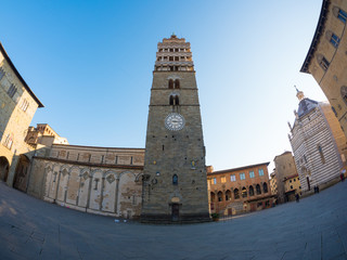 Town center of Pistoia, Italy