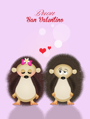 Poster - hedgehogs in love