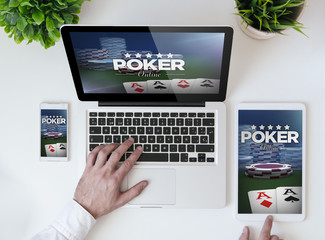 Wall Mural - office tabletop poker online