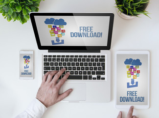 Wall Mural - office tabletop free download