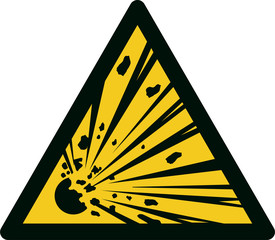 Wall Mural - ISO 7010 W002 Warning; Explosive material