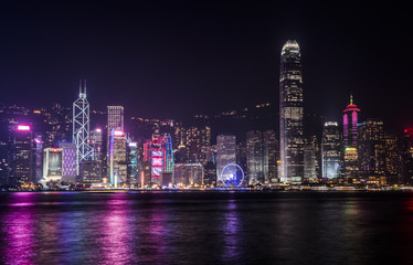 Hong Kong skyline at night