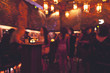 blurred background of night club interior