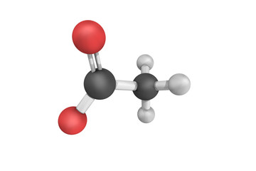 Poster - 3d structure of acetate, a salt formed by the combination of ace