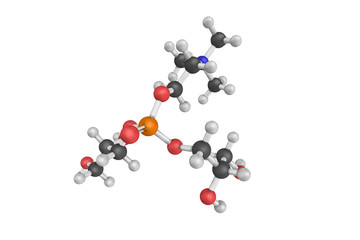 Sticker - 3d structure of Alpha-GCP, a natural choline compound found in t