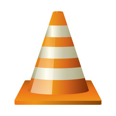 Wall Mural - Cone icon. Under construction work repair and progress theme. Isolated design. Vector illustration