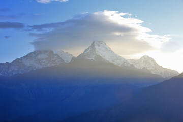 Wall Mural - Machapuchare peak at Sunrise from Poonhill, Nepal