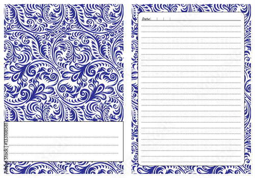 set of pages template for daily planner printable for diary page template