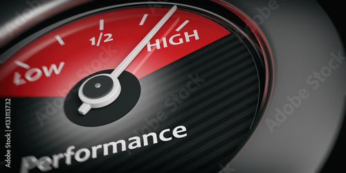 Fotomural Car indicator high performance. 3d illustration