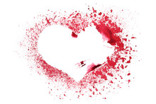 Grunge Stencil Red Heart