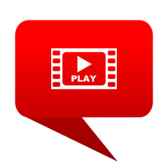 Poster - Play video red bubble icon