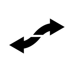 Poster - left and right icon on white background. left and right sign.