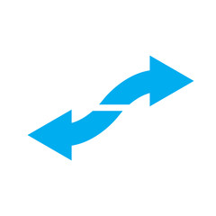 Poster - left and right icon on white background. left and right sign.