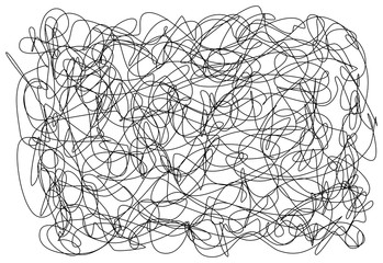 Wall Mural - abstract hand drawn scribble doodle chaos pattern texture