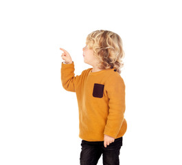 Sticker - Cute kid pointing with his finger