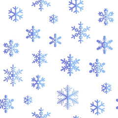 Wall Mural - Snowflakes seamless pattern,