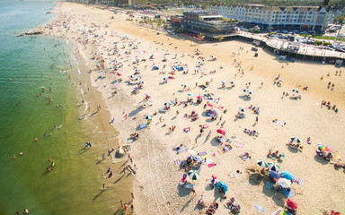 Beachgoers Aerial