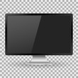© sirius_star - Monitor PC realistic with a blank screen on background isolate, stylish vector illustration EPS10