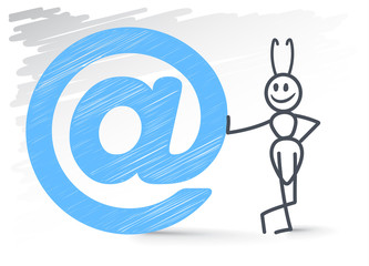 ant next to a email symbol