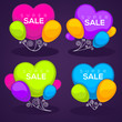 © ehidna - glossy and shine sale template design with heart shape balloon i