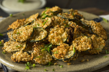 Homemade Breaded Baked Zucchini Chips