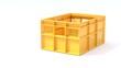 yellow box used in transport 3d illustration