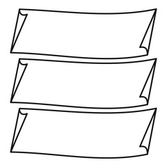 Long banners icon, outline style