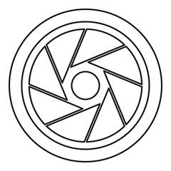 Poster - Little objective icon, outline style