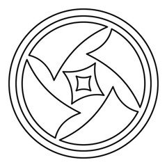 Poster - Covered objective icon, outline style