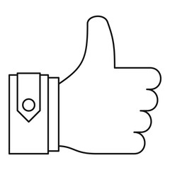 Poster - thumbs up icon, outline style