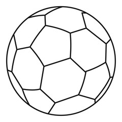 Wall Mural - Soccer ball icon, outline style