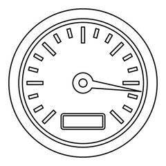 Poster - Speedometer or gauge icon, outline style