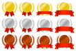 Ranking serrated medals pack / Laurel wreath / 月桂冠付きランキングメダル（ギザギザ）