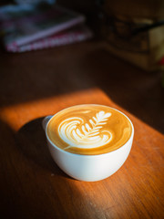 Wall Mural - latte art in cafe