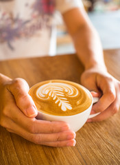 Wall Mural - latte art in cafe