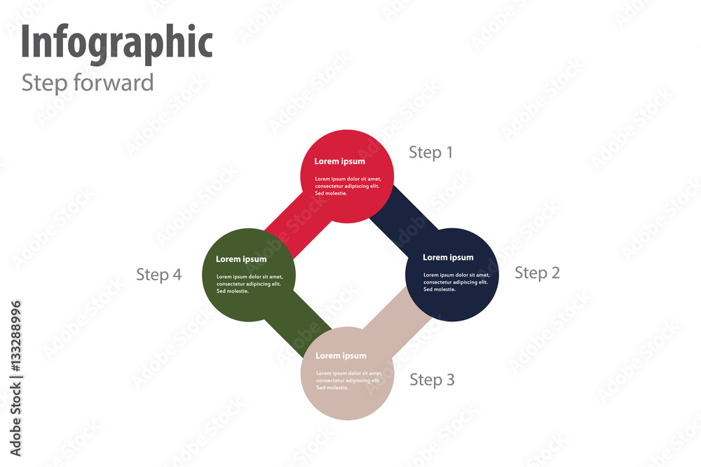 infographic, work flow diagram Stock Vector | Adobe Stock
