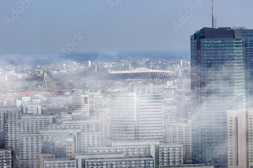 Plakat Smog nad Warszawą