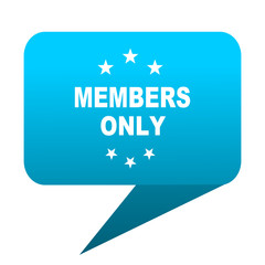 Poster - members only blue bubble icon