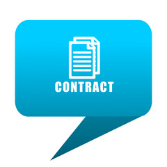 Poster - contract blue bubble icon