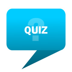 Poster - quiz blue bubble icon