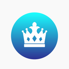 Poster - crown icon, monarch vector sign