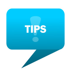 Aufkleber - tips blue bubble icon