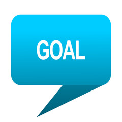 Poster - goal blue bubble icon