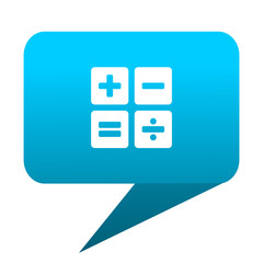 Poster - calculator blue bubble icon