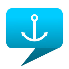 Poster - anchor blue bubble icon